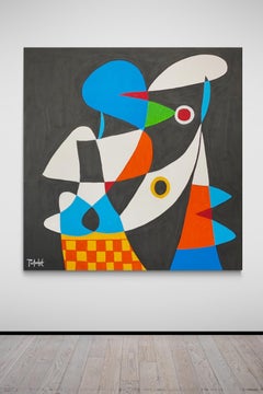 Personaje Azul, Contemporary Art, Abstract Painting, 21st Century