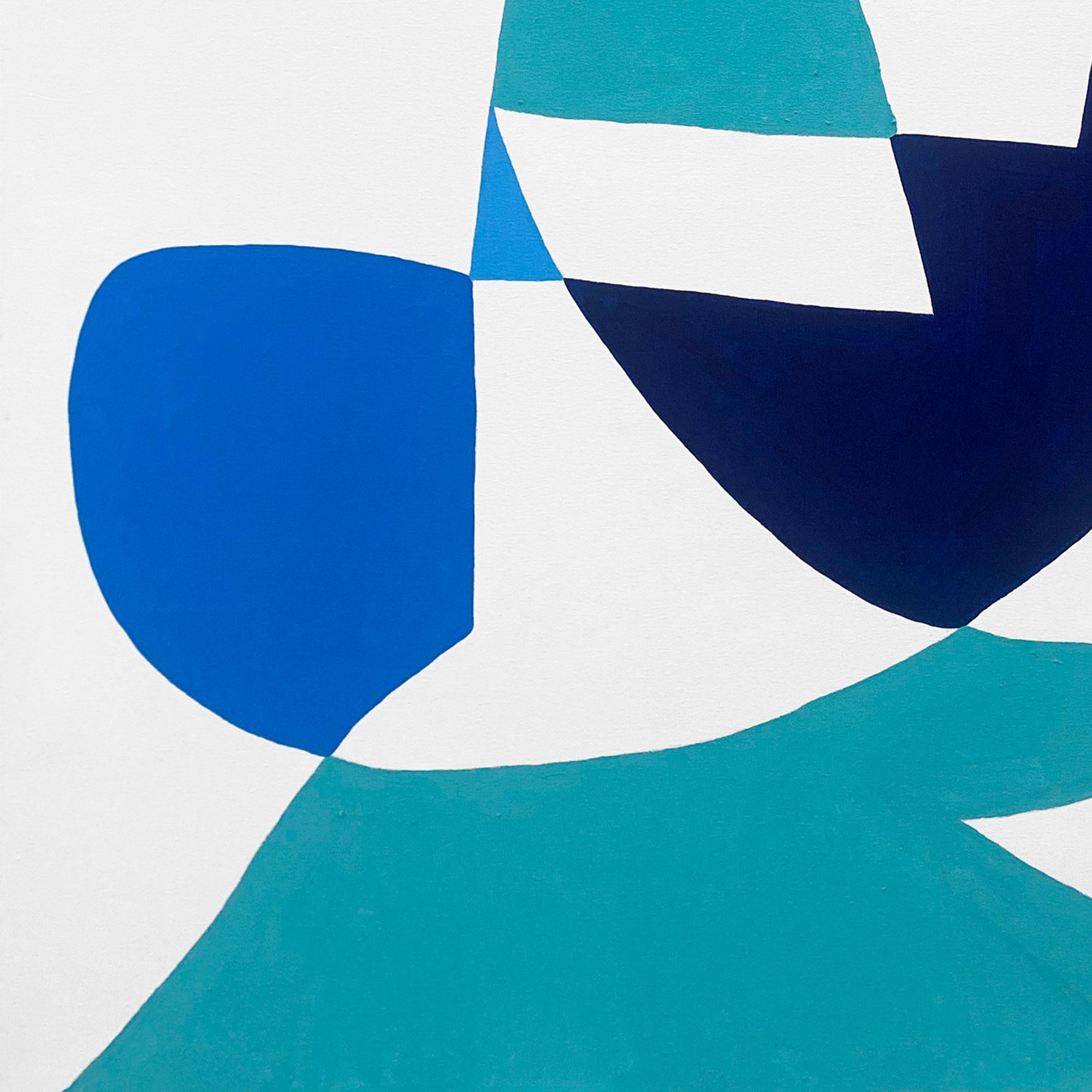 Personaje Azul Fondo Blanco, Contemporary Art, Abstract Painting, 21st Century For Sale 1