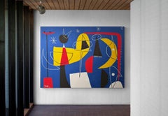 Personajes en La Noche, Contemporary Art, Abstract Painting, 21st Century