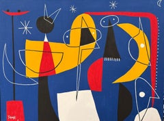 Personajes en La Noche, Arte contemporanea, Pittura astratta, 21° secolo