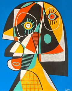Retrato Azul, Contemporary Art, Abstract Painting, 21st Century