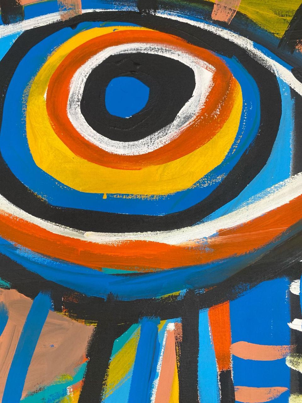 Retrato, Arte contemporanea, Pittura astratta, 21° secolo - Painting di Enrique Pichardo