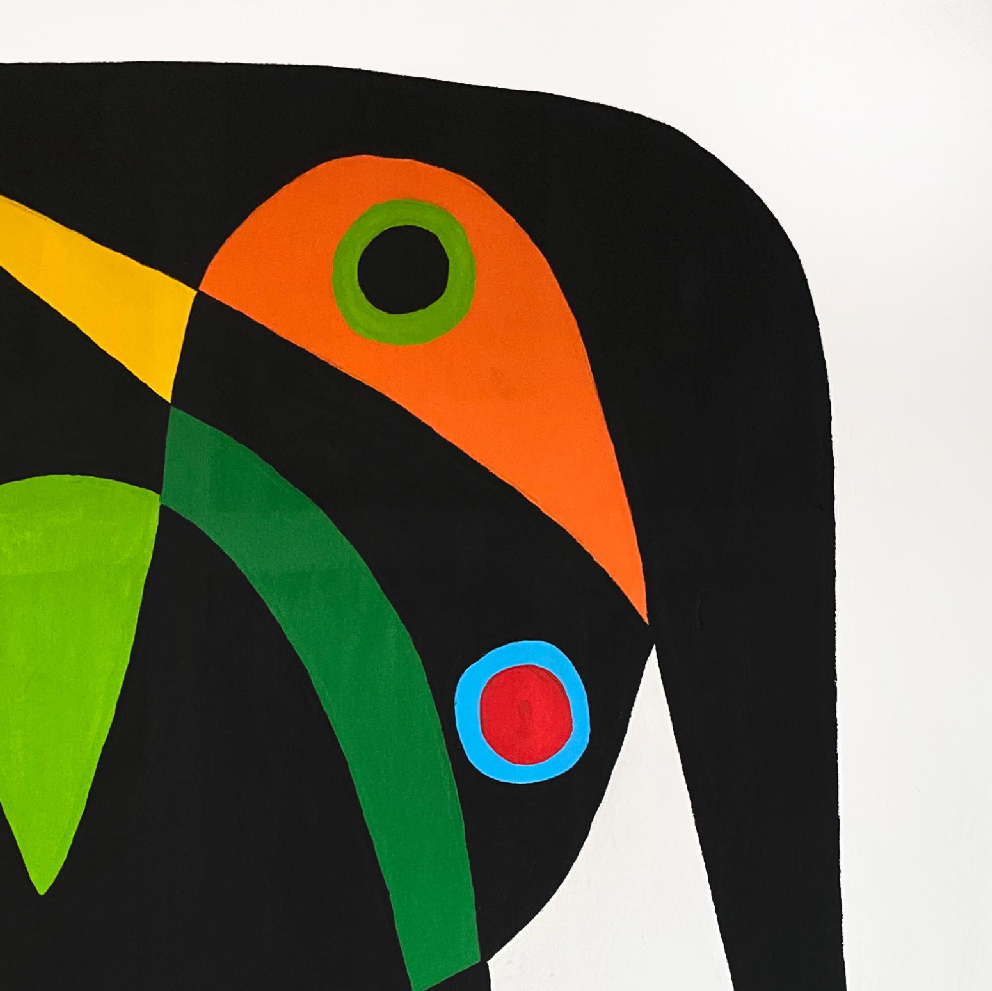 Retrato, Arte contemporanea, Pittura astratta, 21° secolo - Abstract Painting Arancia di Enrique Pichardo