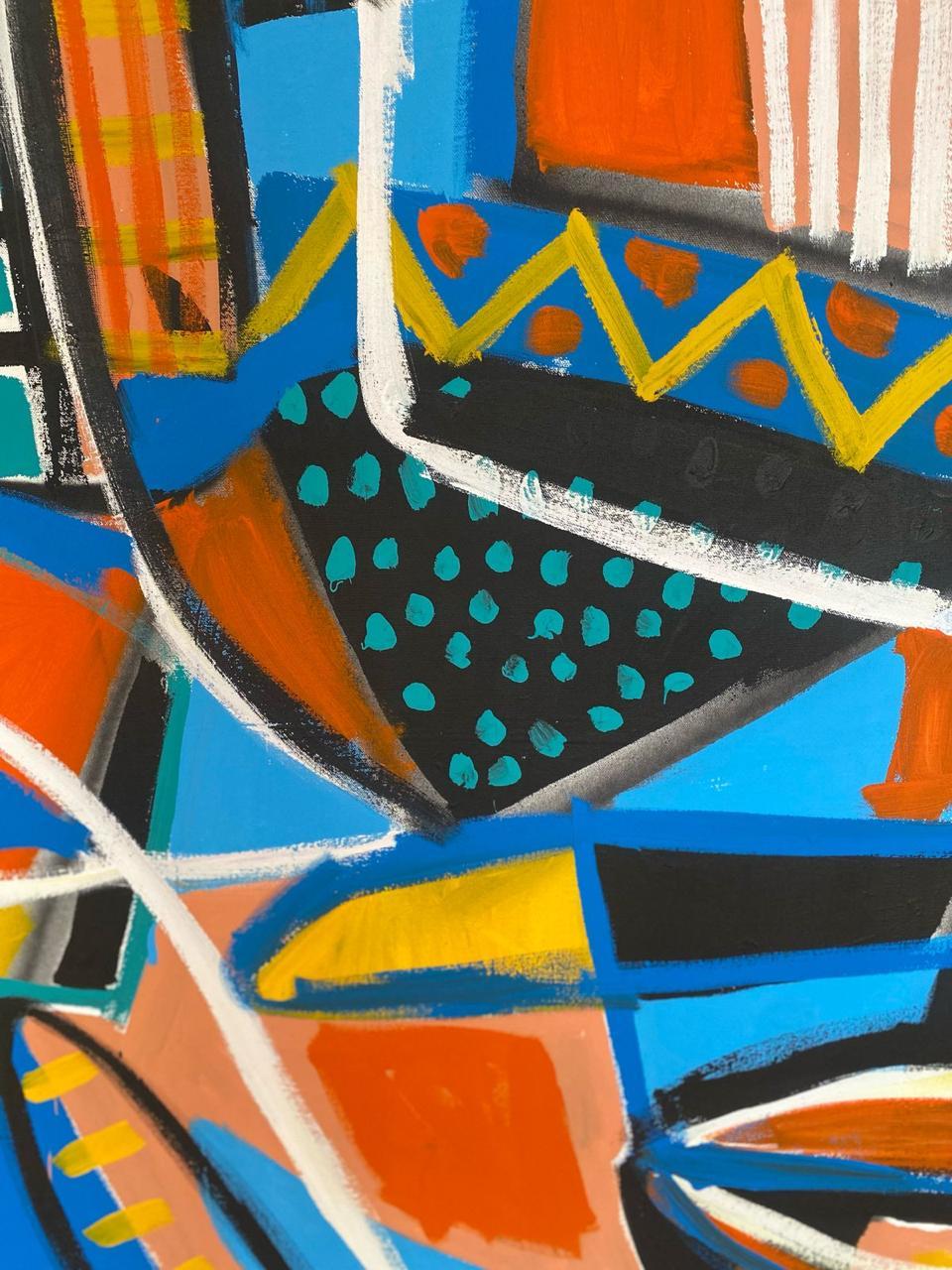 Retrato, Arte contemporanea, Pittura astratta, 21° secolo - Abstract Painting Beige di Enrique Pichardo