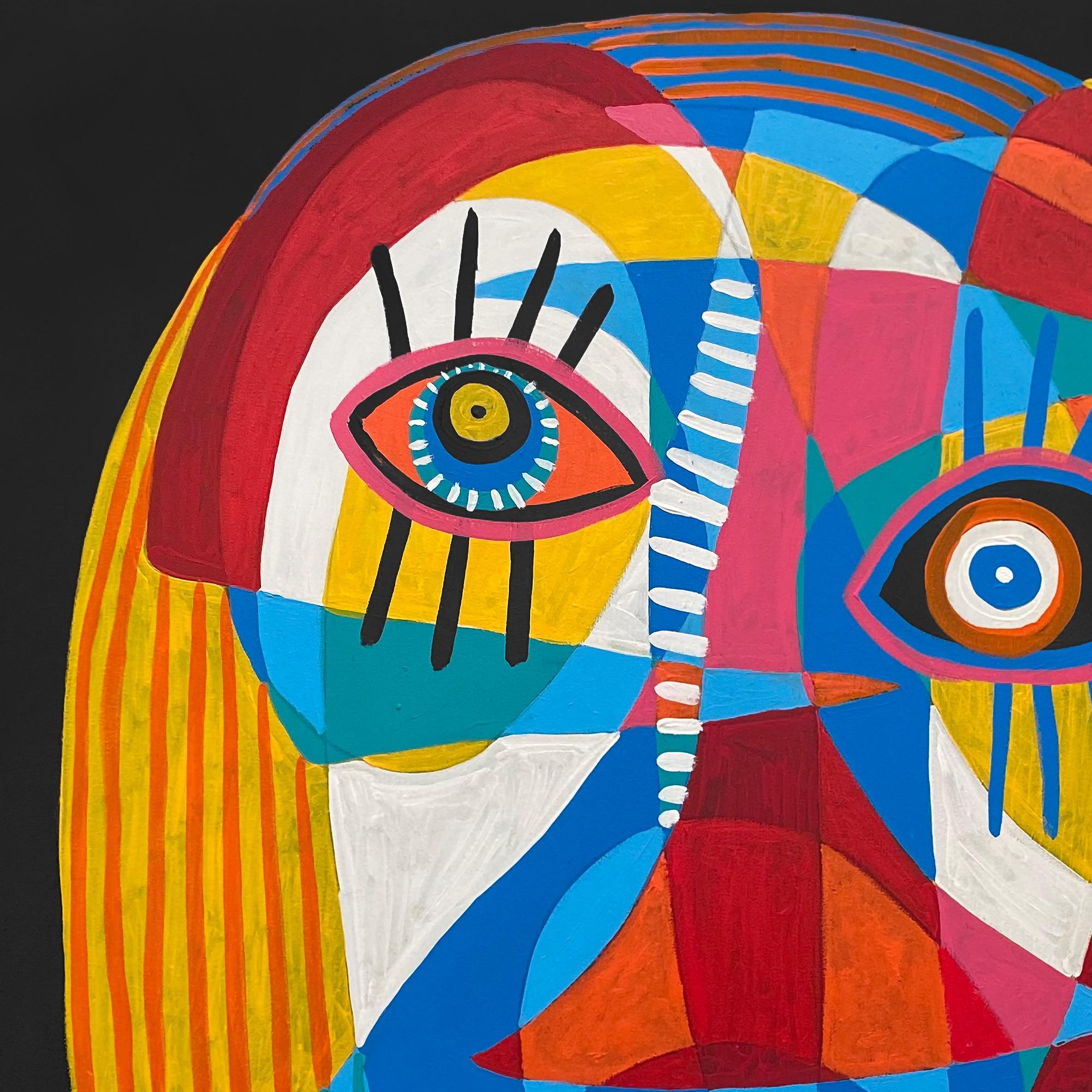 Retrato de Noche, Arte contemporanea, Pittura astratta, 21° secolo - Painting Astratto di Enrique Pichardo