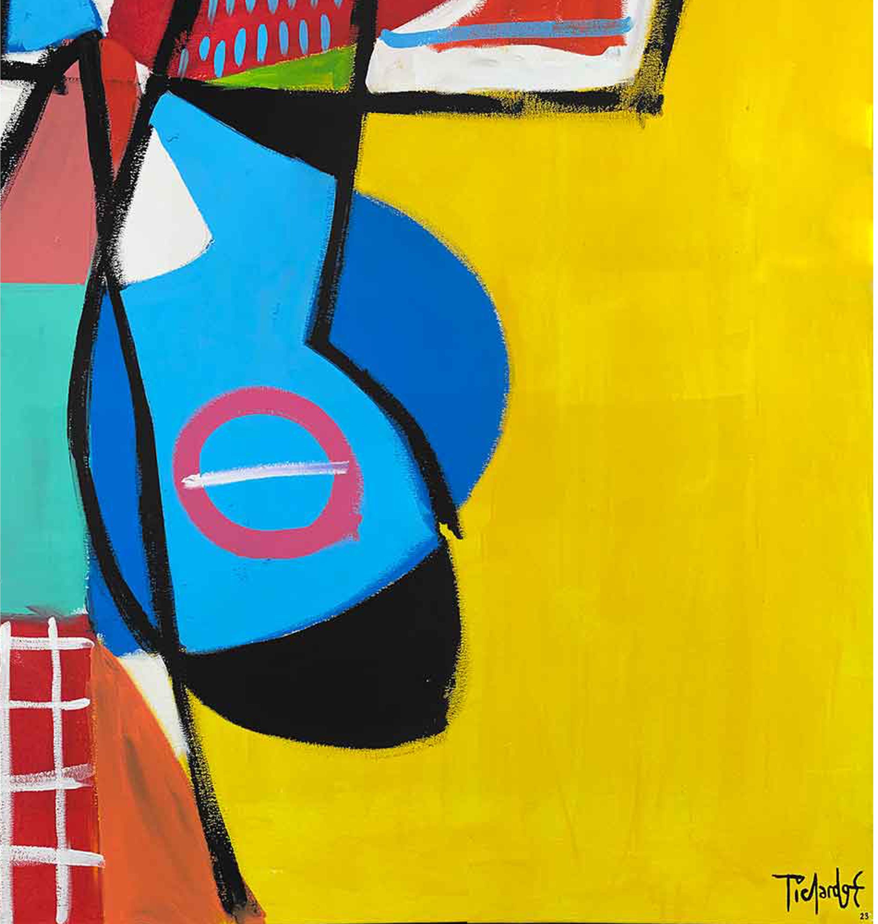 Retrato en Amarillo, Contemporary Art, Abstract Painting, 21st Century For Sale 5