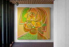 Retrato en Amarillos, Contemporary Art, Abstract Painting, 21st Century