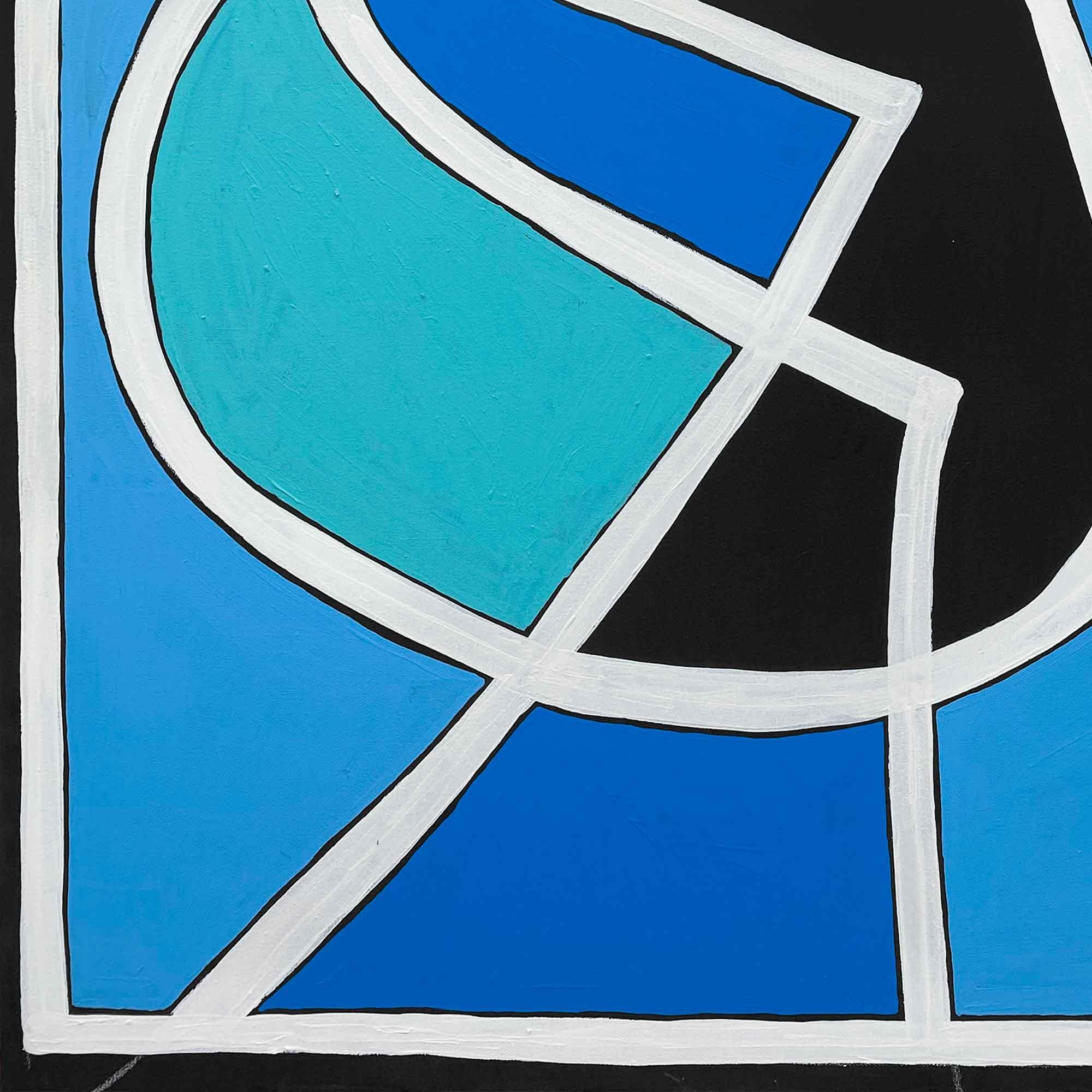 Retrato en Azul, Arte contemporanea, Pittura astratta, 21° Secolo - Painting Astratto di Enrique Pichardo