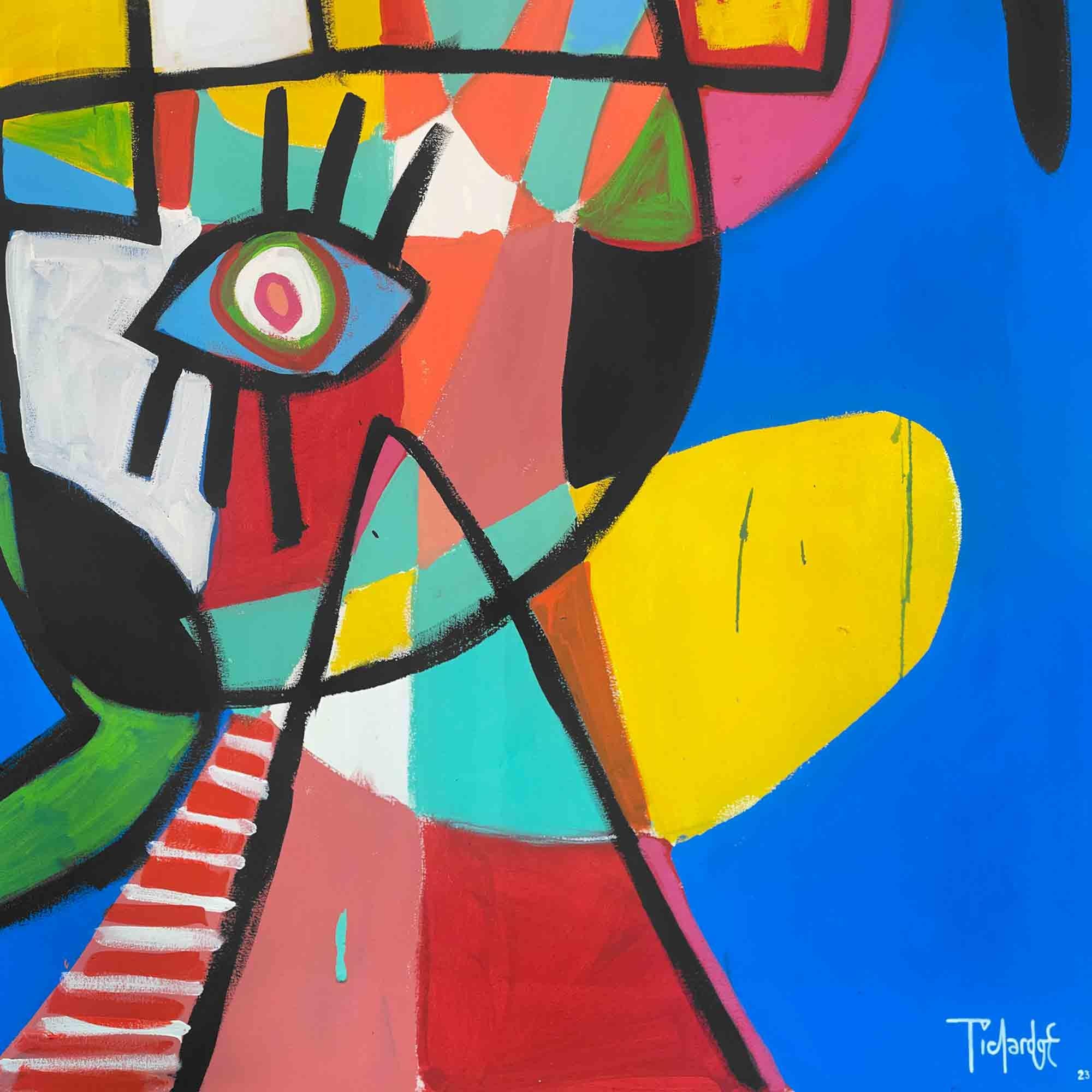 Retrato en Azul, Art contemporain, Peinture abstraite, 21ème siècle en vente 1