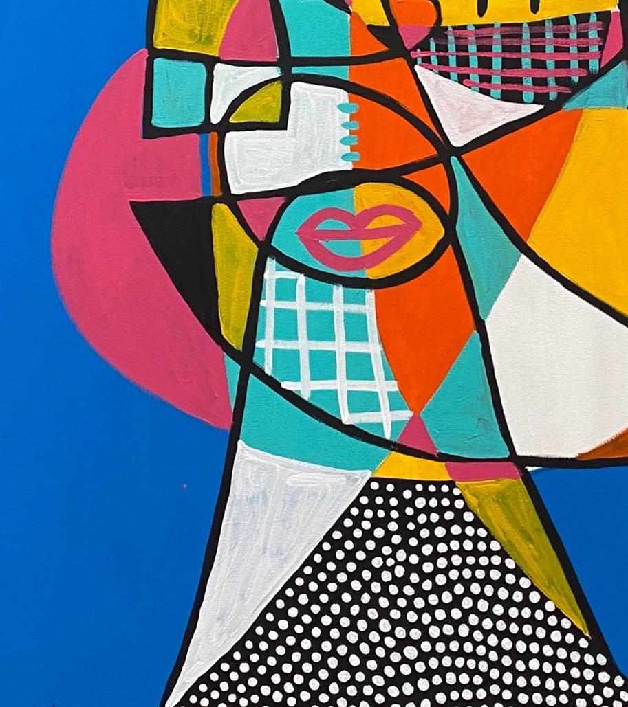 Retrato en Azul, Contemporary Art, Abstract Painting, 21st Century 1
