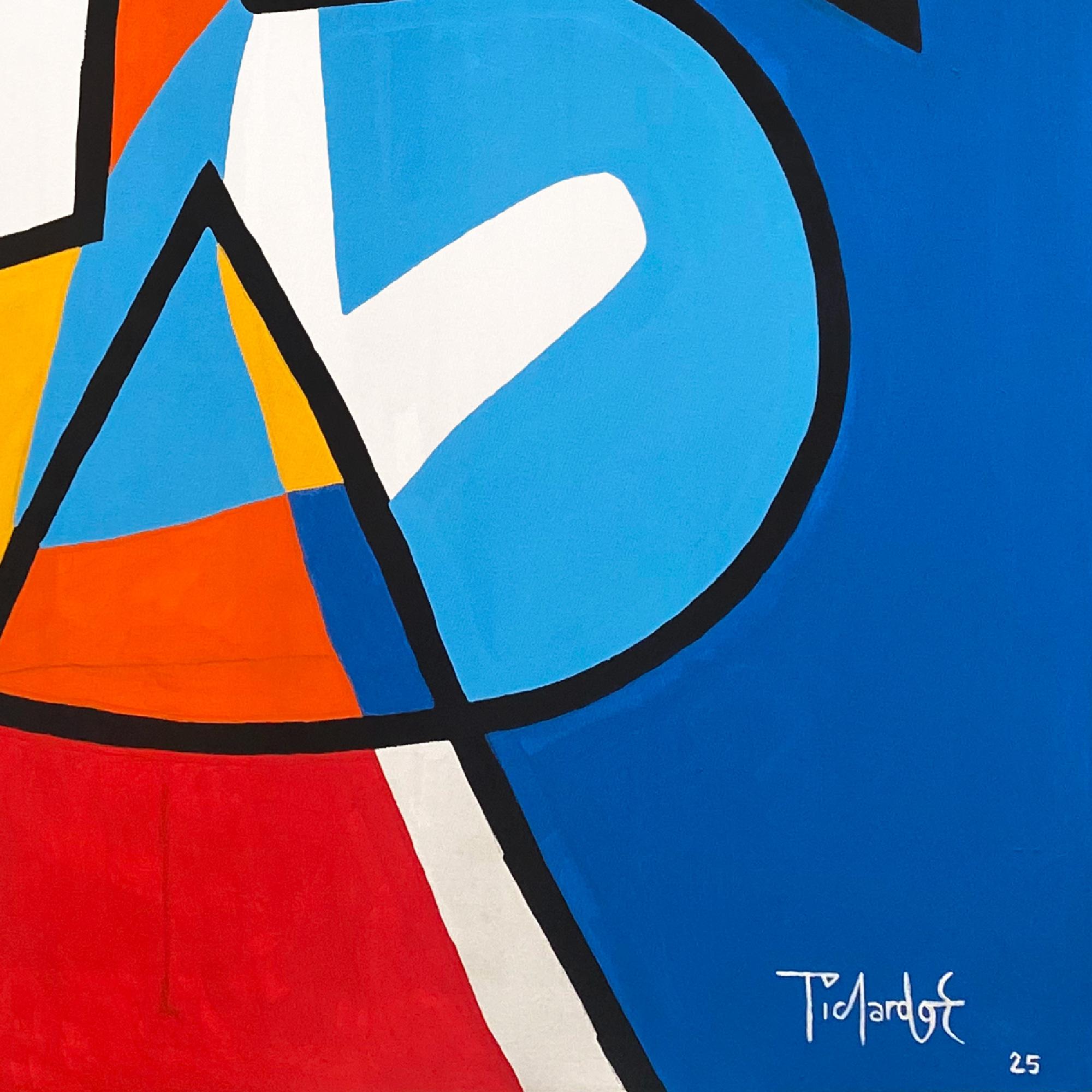 Retrato en Fondo Azul, Contemporary Art, Abstract Painting, 21st Century For Sale 3