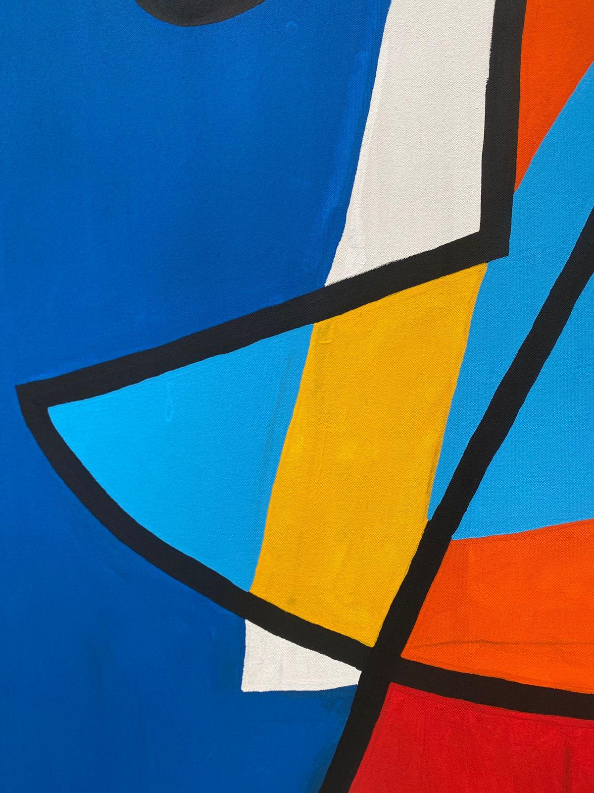 Retrato en Fondo Azul, Art contemporain, Peinture abstraite, 21ème siècle en vente 3