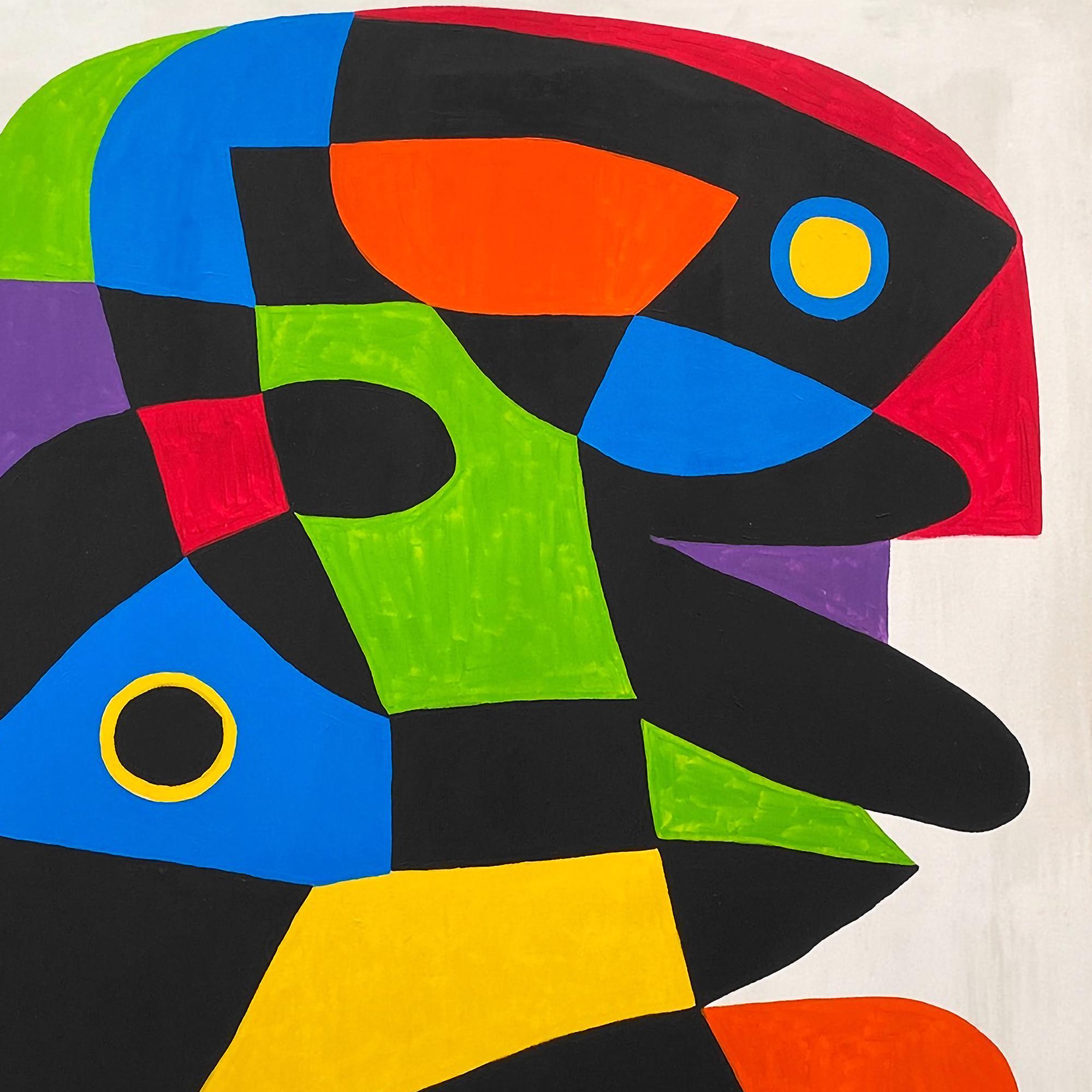 Retrato en Fondo Blanco, Arte contemporanea, Pittura astratta, 21° secolo - Painting di Enrique Pichardo