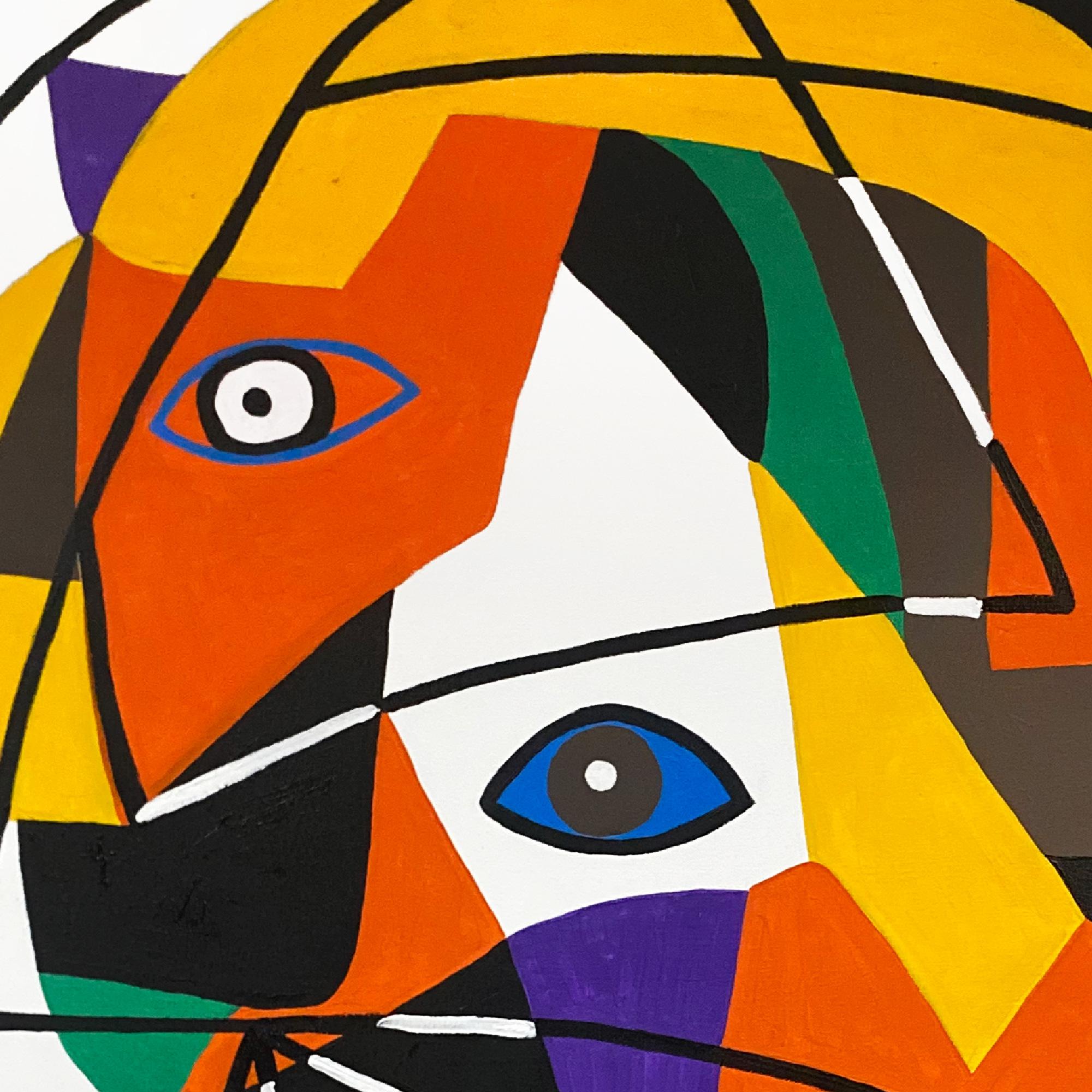 Retrato en Fondo Blanco, Contemporary Art, Abstract Painting, 21st Century For Sale 3