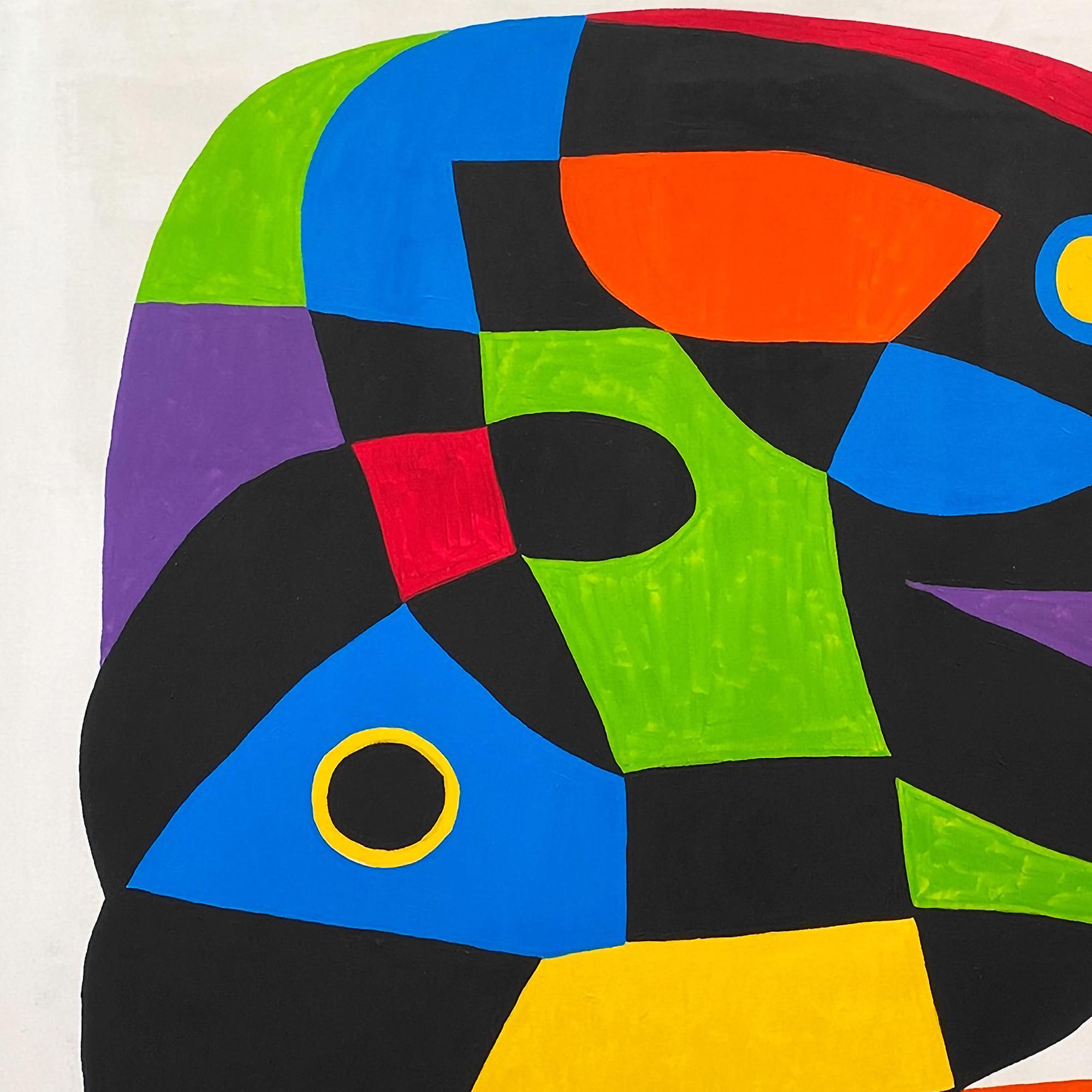 Retrato en Fondo Blanco, Arte contemporanea, Pittura astratta, 21° secolo - Abstract Painting Nero di Enrique Pichardo