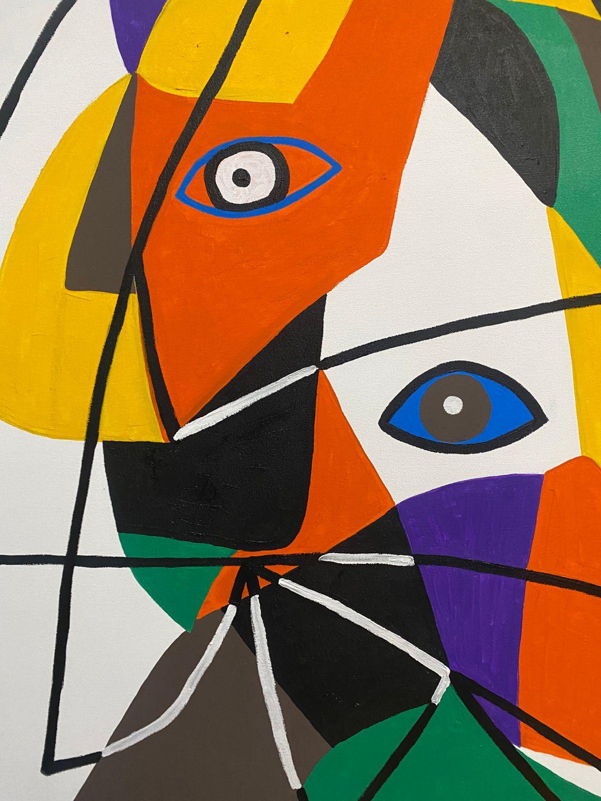 Retrato en Fondo Blanco, Art contemporain, Peinture abstraite, 21ème siècle en vente 3