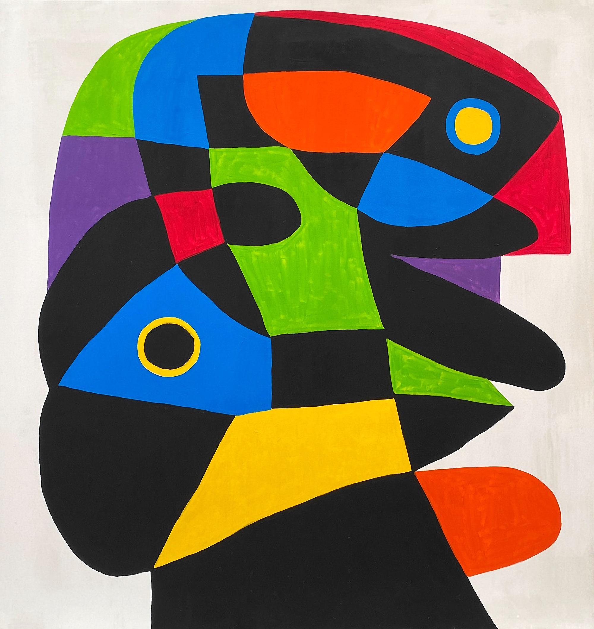 Abstract Painting di Enrique Pichardo - Retrato en Fondo Blanco, Arte contemporanea, Pittura astratta, 21° secolo