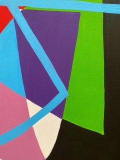 Retrato en Fondo Negro, Contemporary Art, Abstract Painting, 21st Century