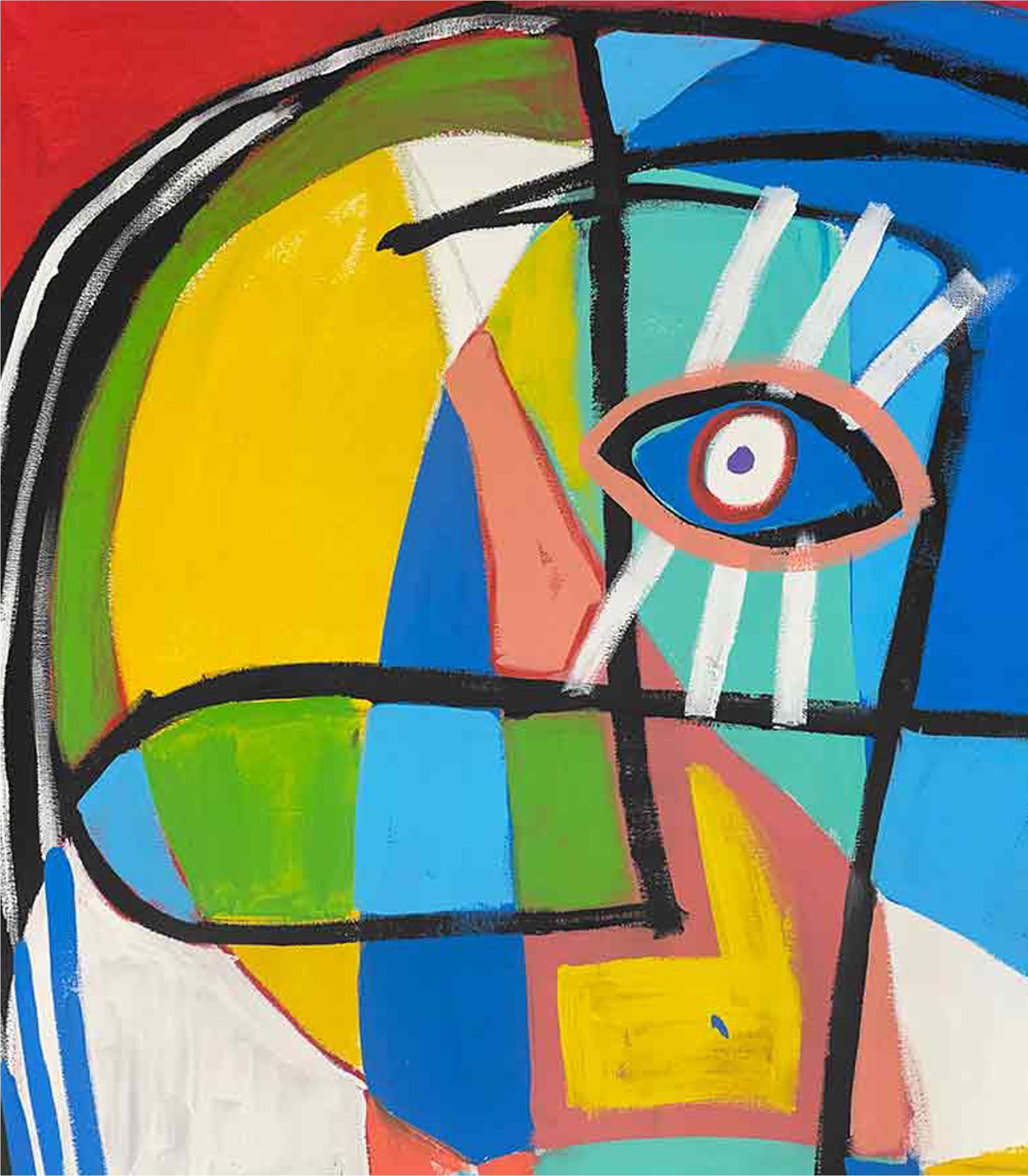 Retrato en Rojo, Arte contemporanea, Pittura astratta, 21° secolo - Painting Astratto di Enrique Pichardo