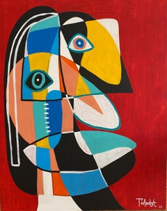 Retrato en Rojo, Art contemporain, Peinture abstraite, 21ème siècle