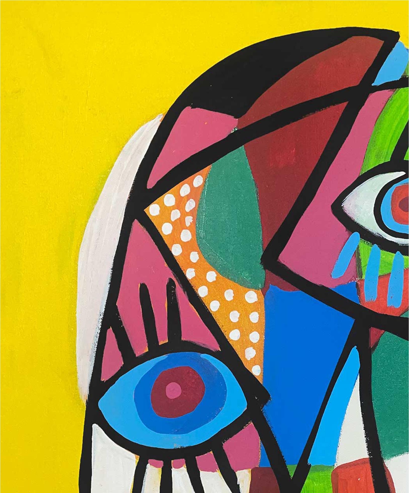 Retrato en Yellow, Contemporary Art, Abstract Painting, 21st Century 2