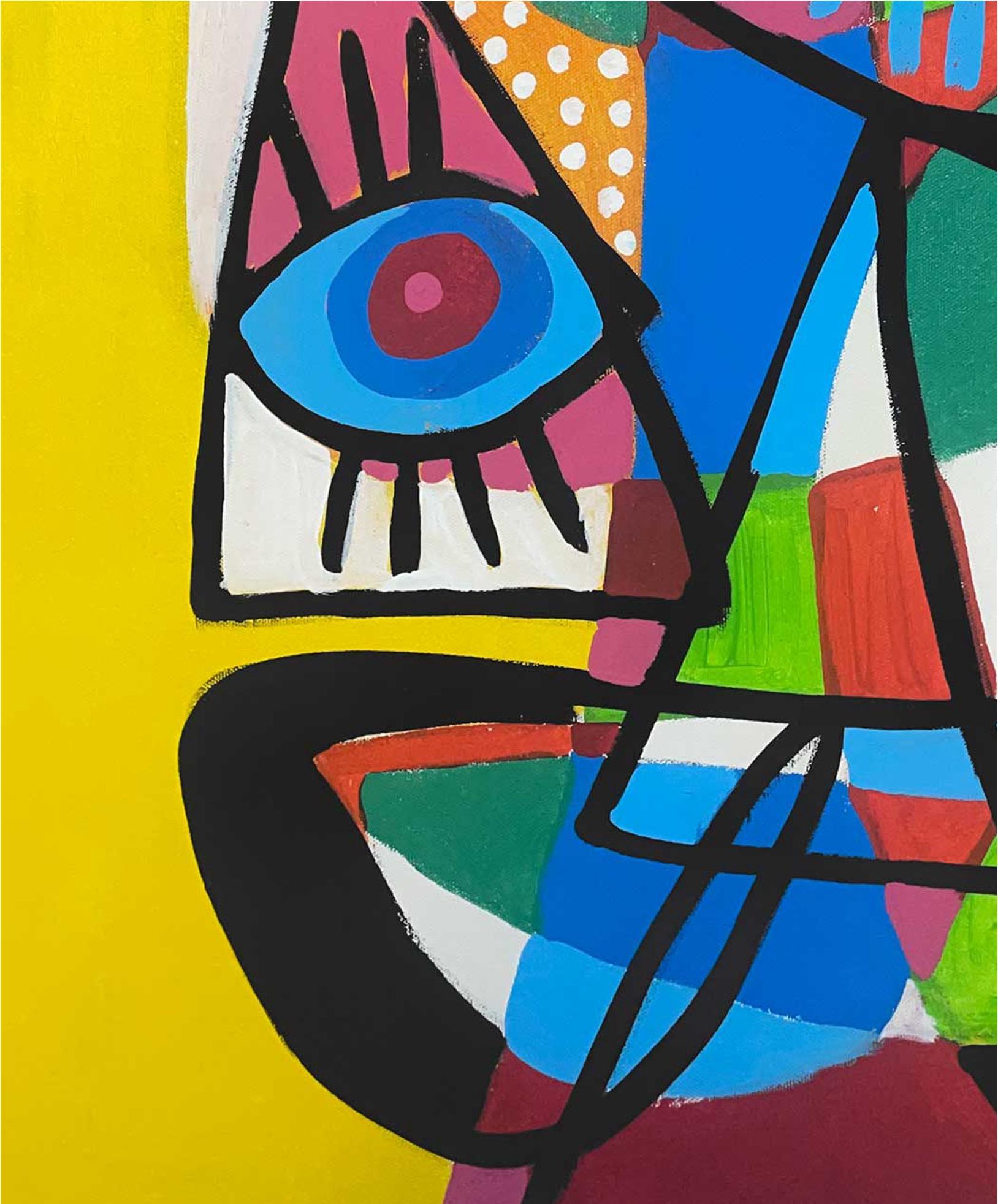 Retrato en Yellow, Contemporary Art, Abstract Painting, 21st Century 4