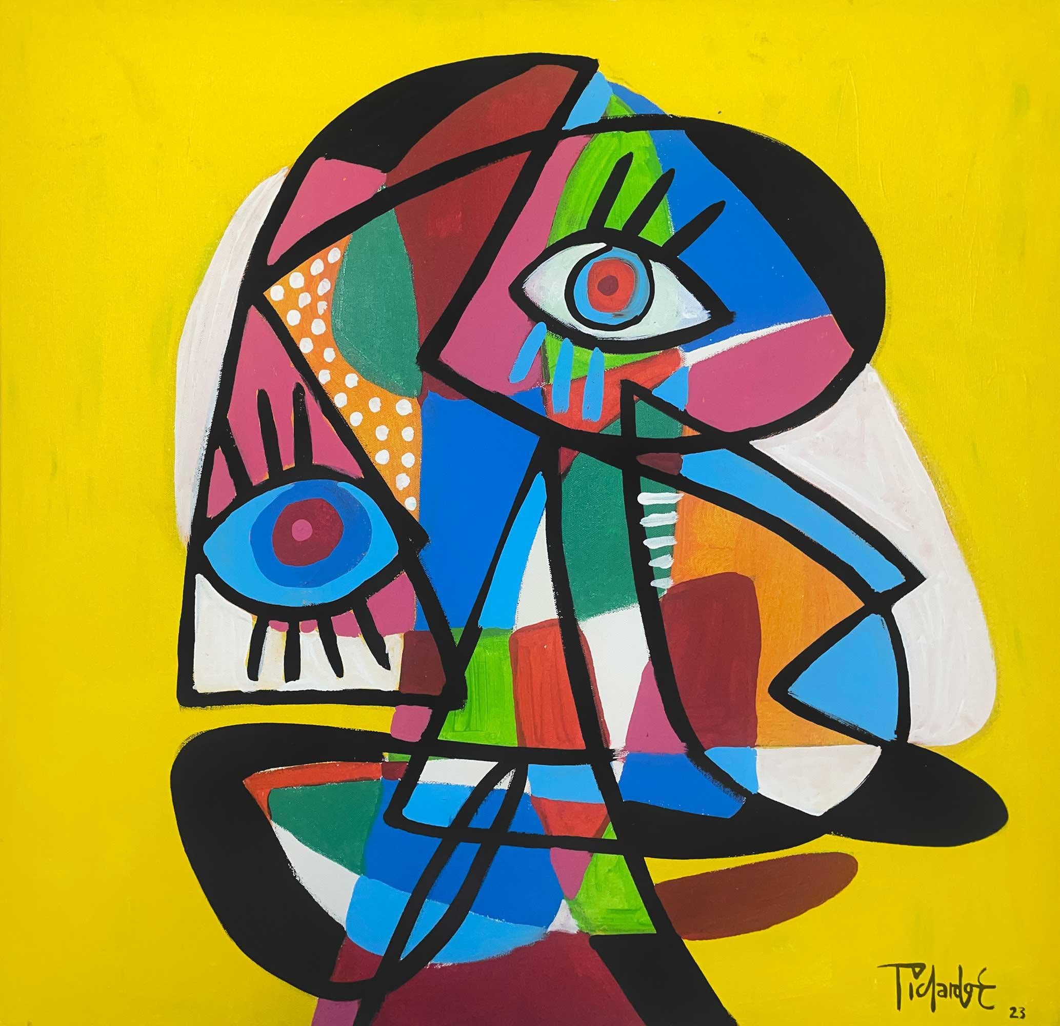 Retrato en Yellow, Contemporary Art, Abstract Painting, 21st Century