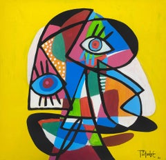 Retrato en Yellow, Contemporary Art, Abstract Painting, 21st Century