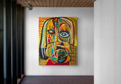Retrato Naranja, Contemporary Art, Abstract Painting, 21st Century