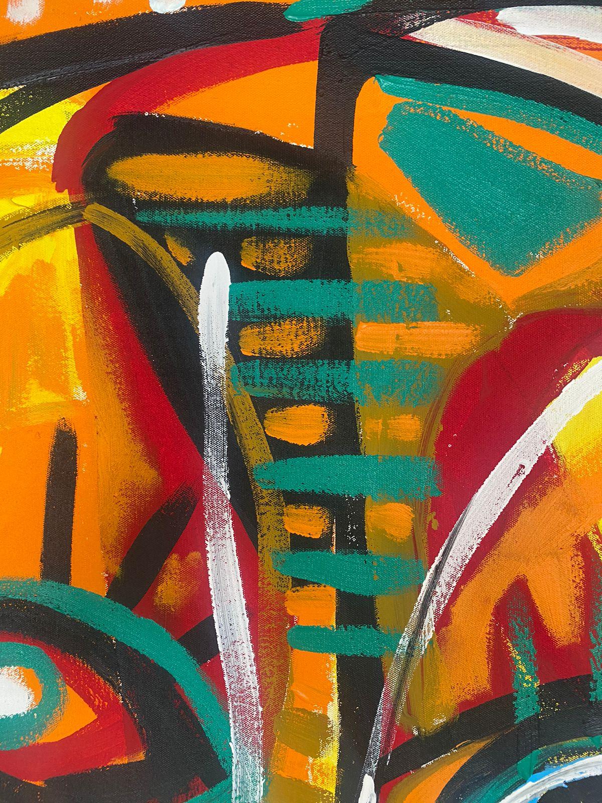 Retrato Naranja, Arte contemporanea, Pittura astratta, 21° secolo - Painting Astratto di Enrique Pichardo