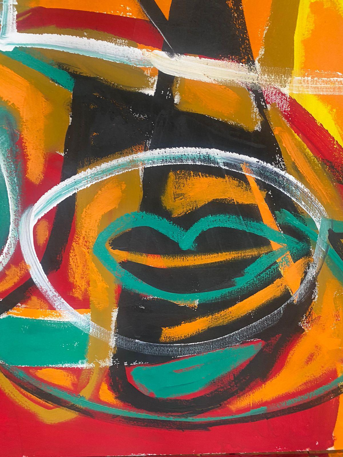 Retrato Naranja, Arte contemporanea, Pittura astratta, 21° secolo in vendita 2