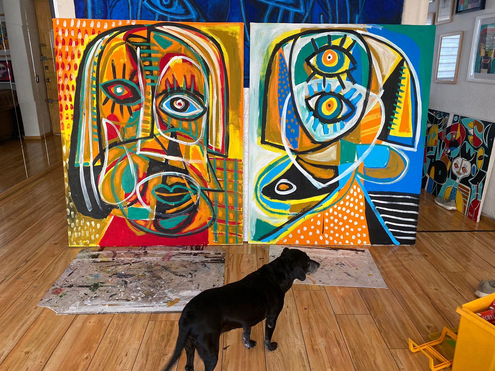 Retrato Verde, Arte contemporanea, Pittura astratta, 21° secolo 4