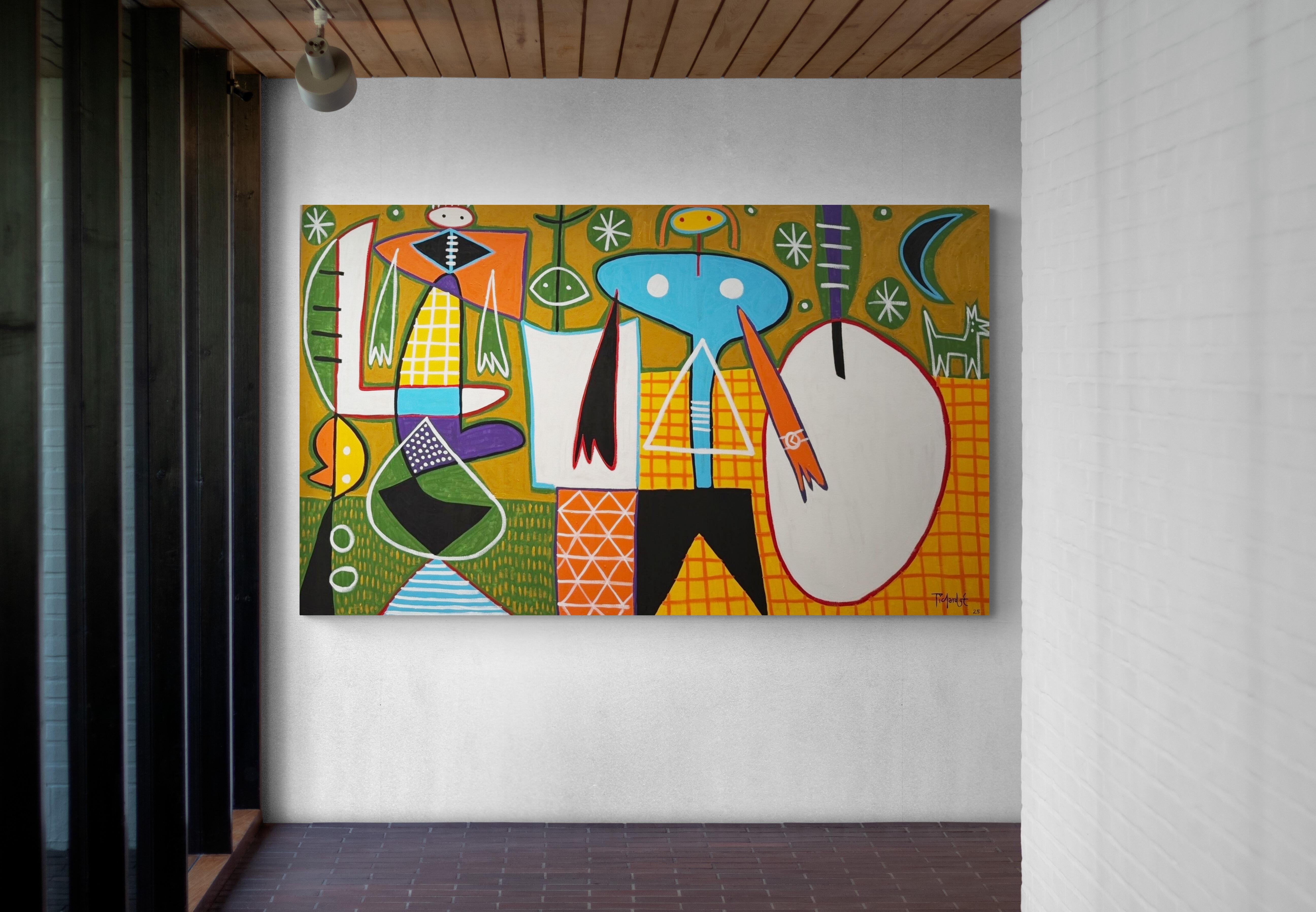 Roof Garden, Contemporary Art, Abstract Painting, 21st Century For Sale 1