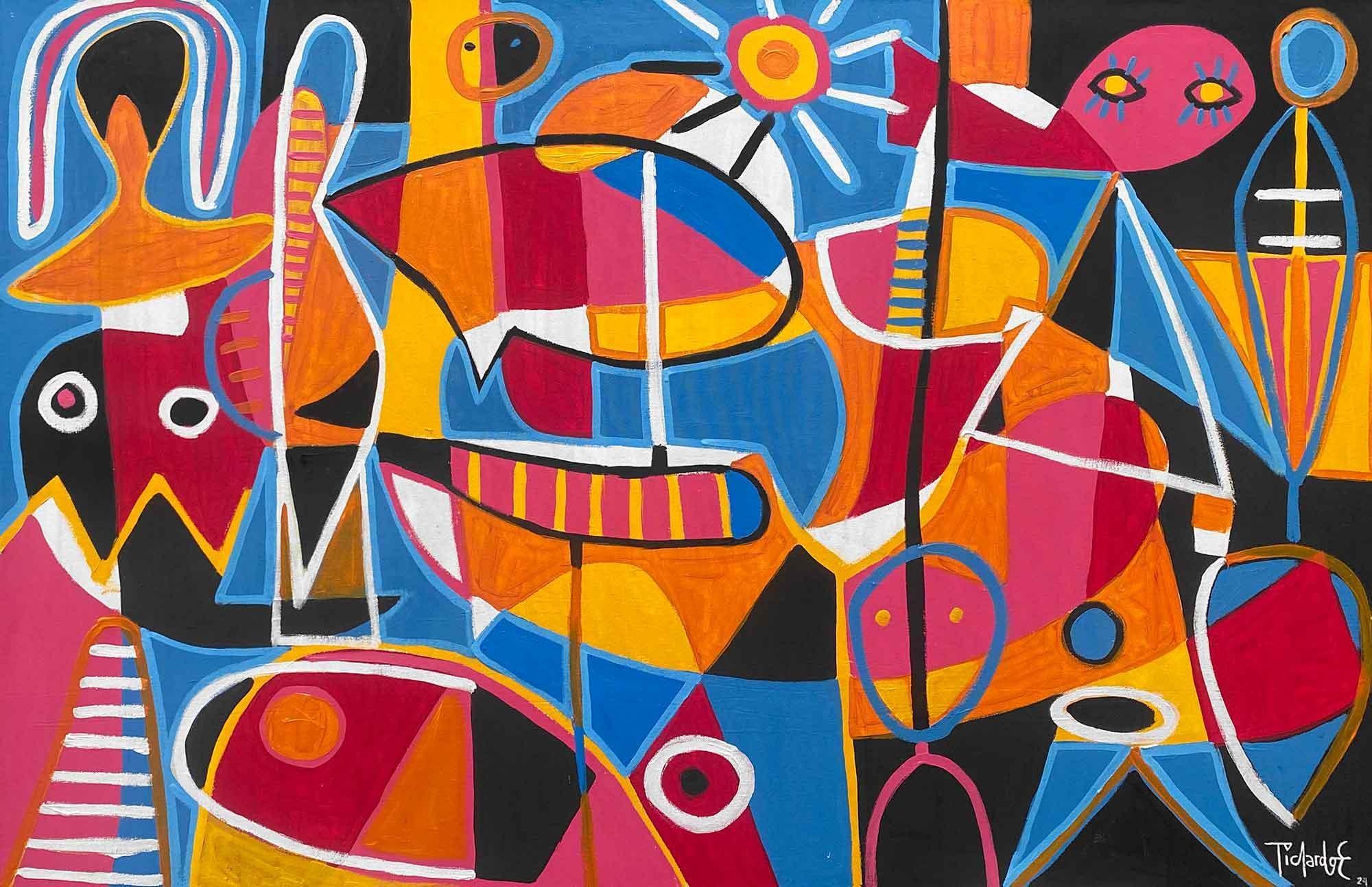 Abstract Painting di Enrique Pichardo - Sol de Medio Día, Arte contemporanea, Pittura astratta, 21° secolo