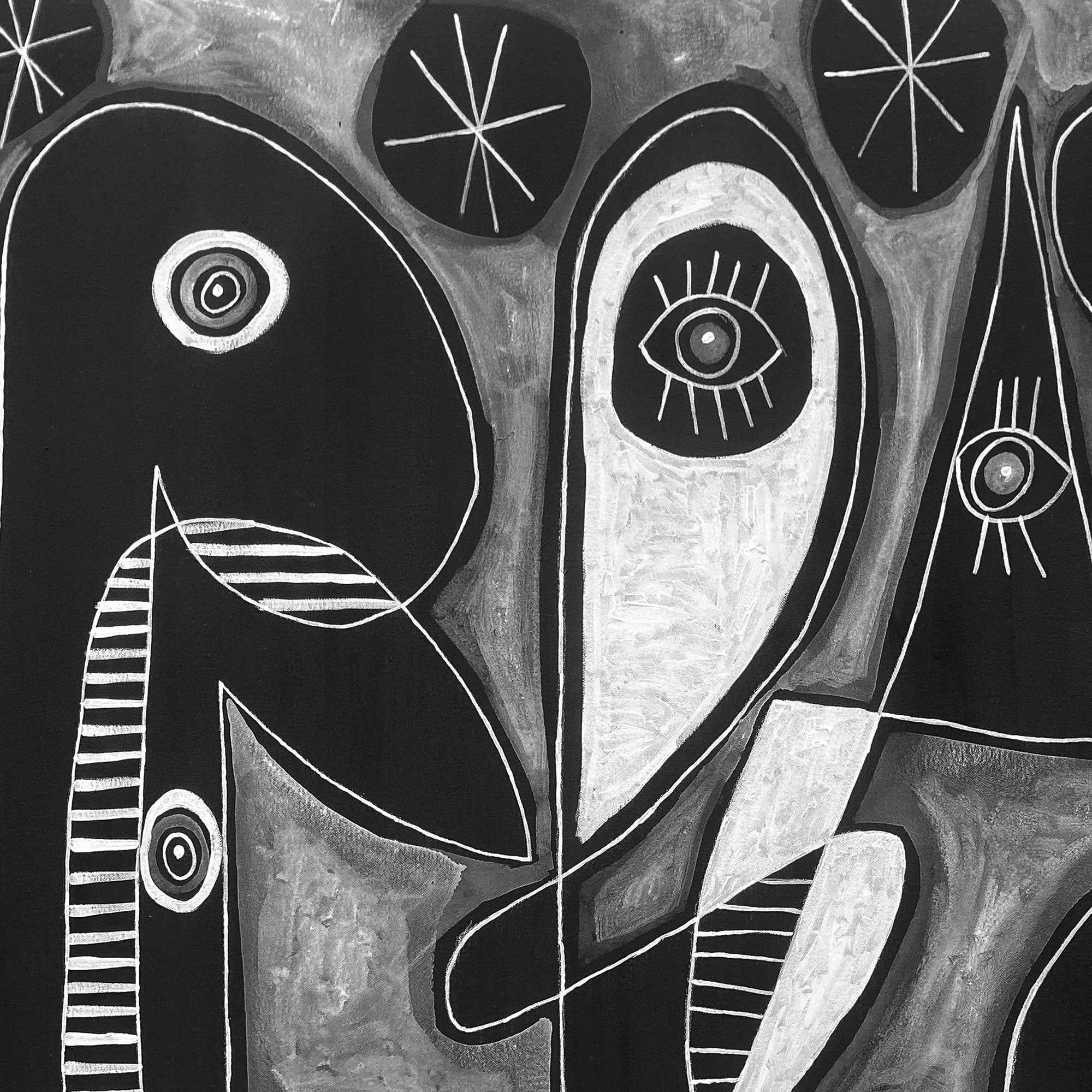 Tres Amigos, Contemporary Art, Abstract Painting, 21st Century For Sale 2