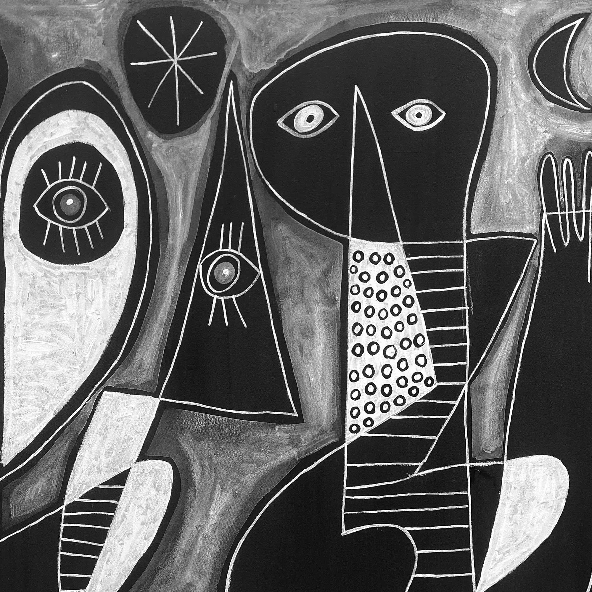 Tres Amigos, Contemporary Art, Abstract Painting, 21st Century For Sale 3