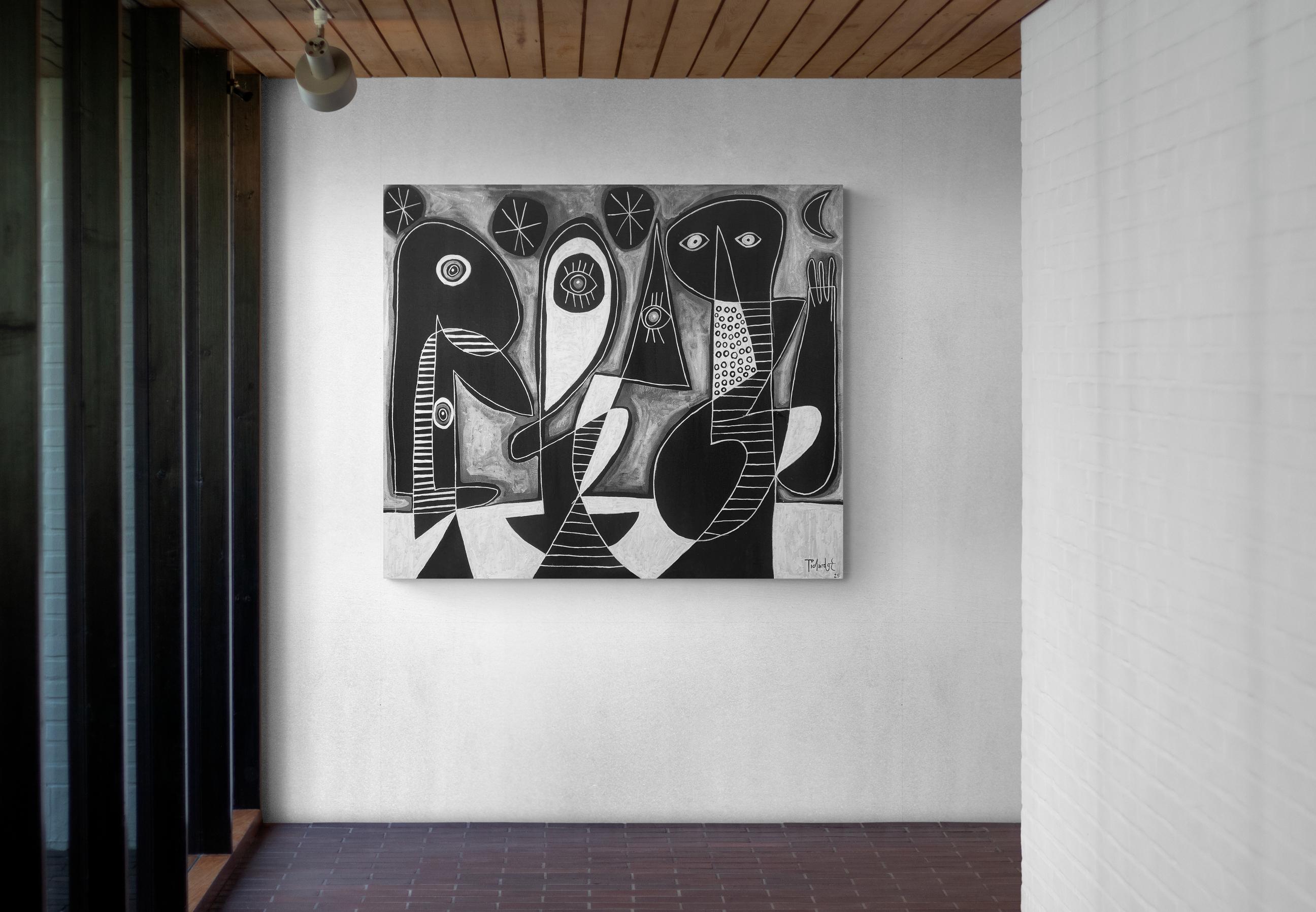 Tres Amigos, Contemporary Art, Abstract Painting, 21st Century For Sale 5