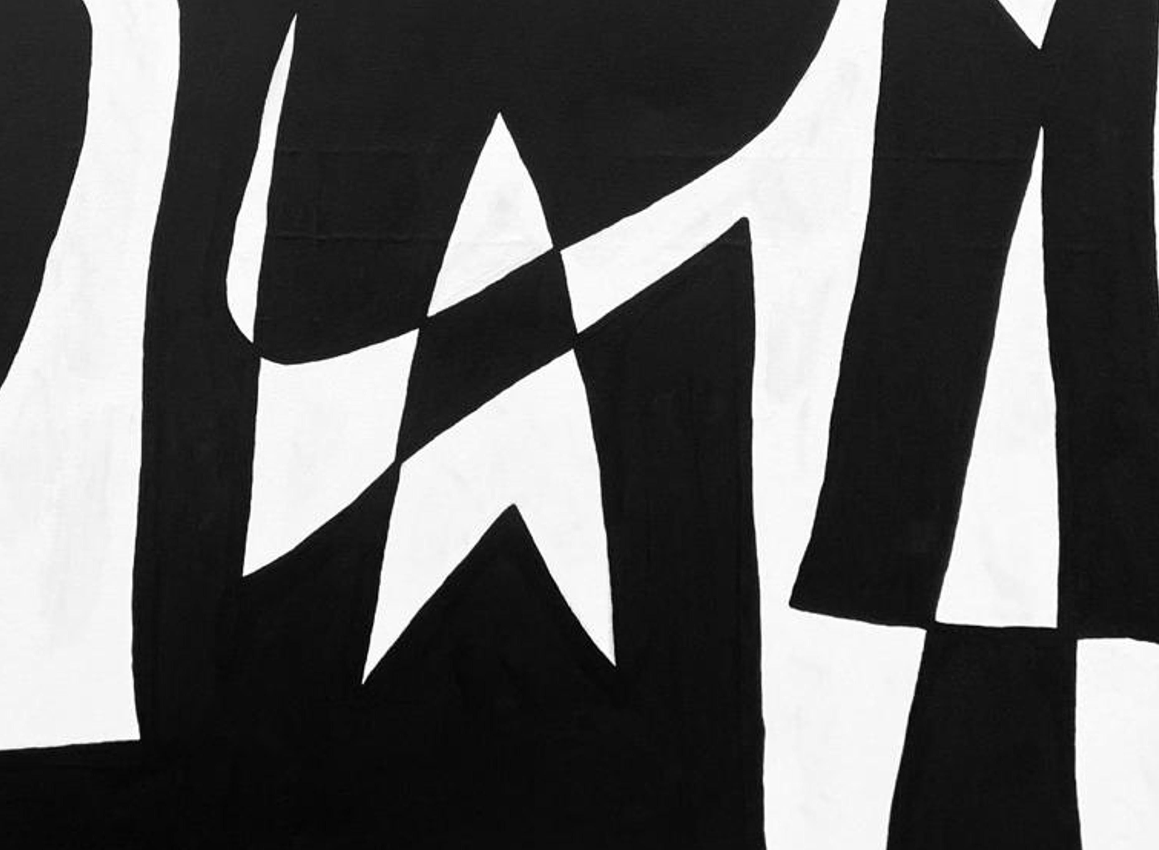Tres Cuerpos Escuetos, Arte contemporanea, Pittura astratta, 21° secolo - Abstract Painting Nero di Enrique Pichardo