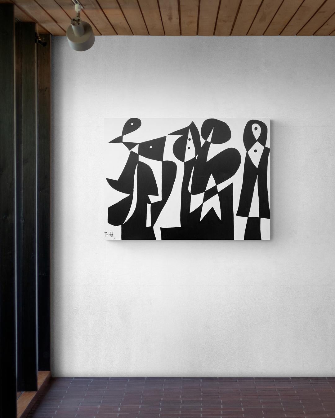 Tres Cuerpos Escuetos, Arte contemporanea, Pittura astratta, 21° secolo in vendita 1