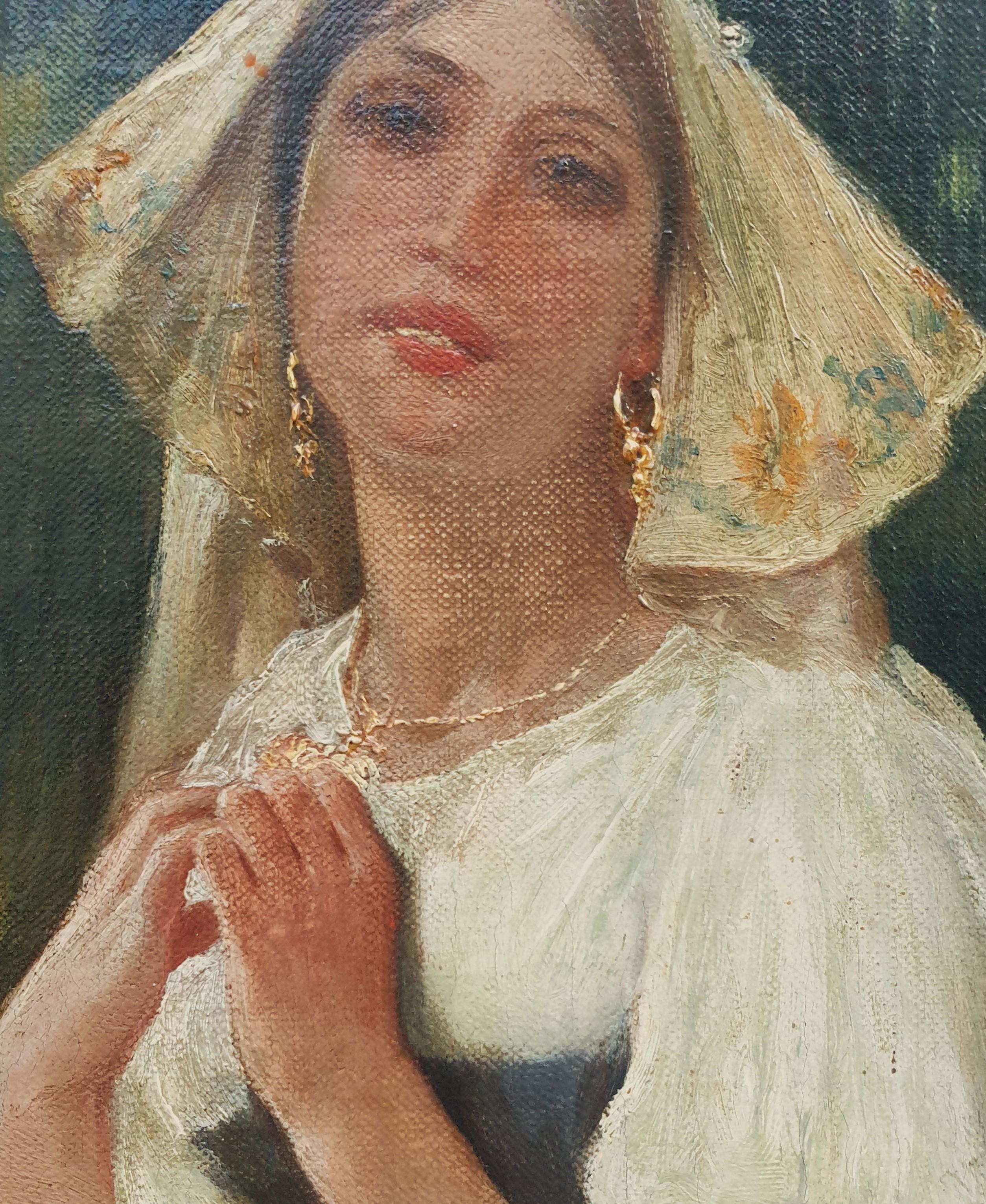 Enrique SERRA AUQUE Barcellona, 1859 - Roma, 1918 Olio su tela Firmato e datato in basso a sinistra 