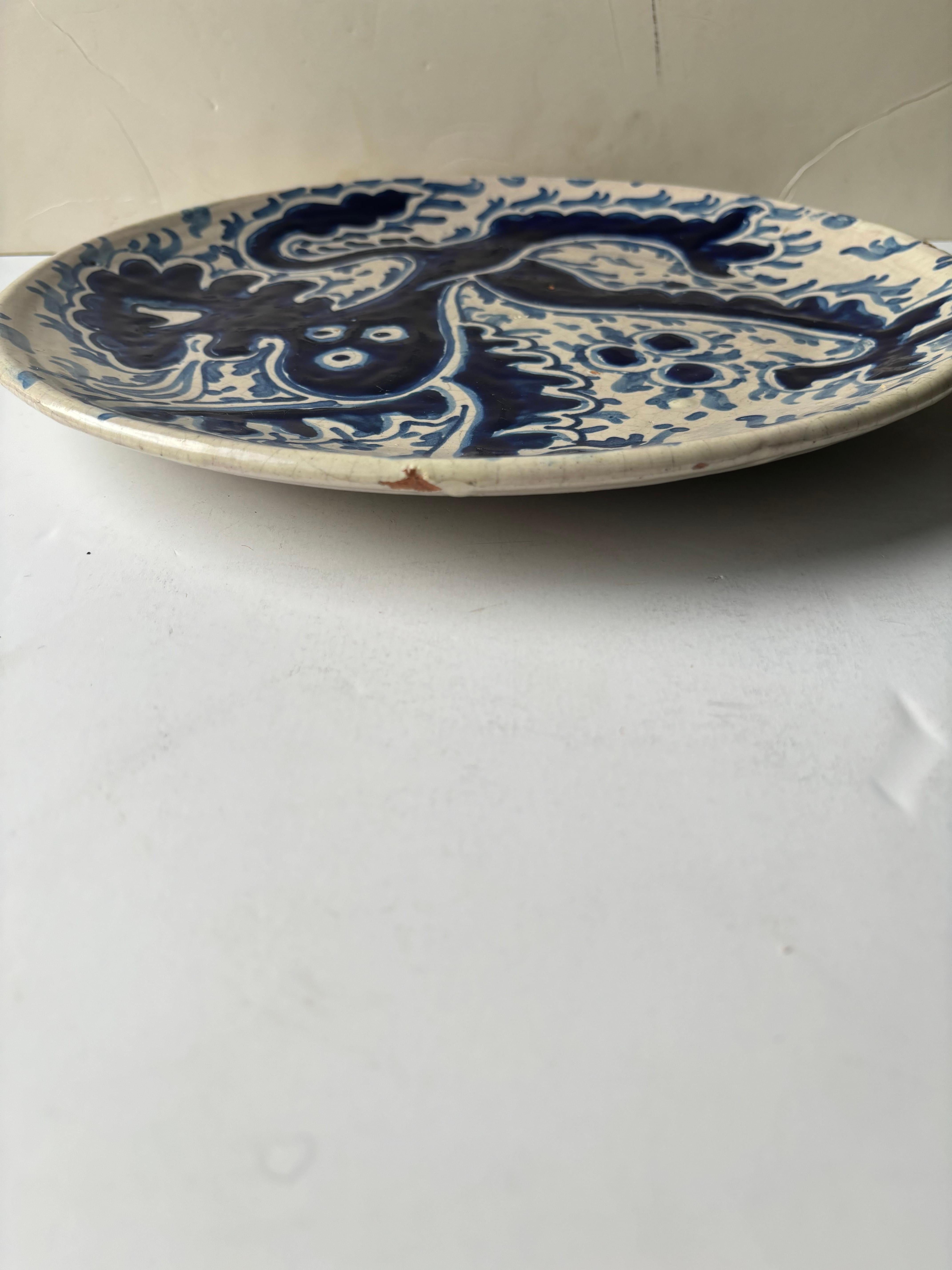 Pottery Enrique Ventosa , Uriarte Martinez pottery/ceramic  charger , centerpiece Mexico