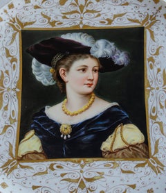 Enrique viii and Ana Bolena a Pair of Hanging Plates (Austria) decorative