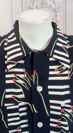 Enro Rayon Rare Surrealist Mens Shirt