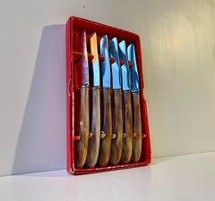 ens Harald Quistgaard Cuchillos daneses vintage para mantequilla, años 60