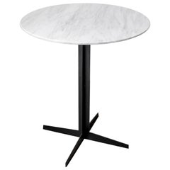 Ensamble Steel and White Marble Side Table