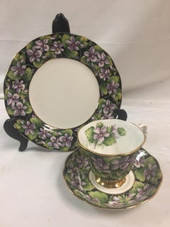 Ensemble à thé Royal Albert Provincial Flowers Porcelain Violets 18 Pieces