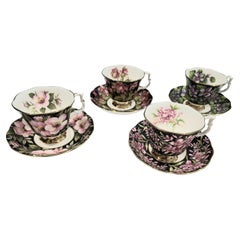 Ensemble à thé Royal Albert Provincial Flowers porcelaine England 1975 (8pièces)