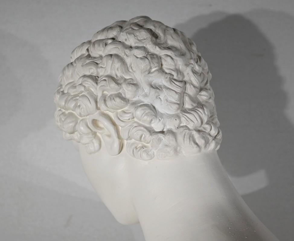 Busto di Antinoo su colonna - Fine XIX secolo in vendita 10