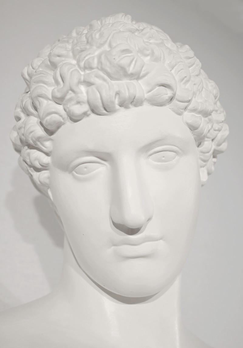 Busto di Antinoo su colonna - Fine XIX secolo in vendita 1