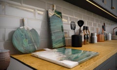 Patagonia Green marble kitchen accessories set by Jérôme Bugara